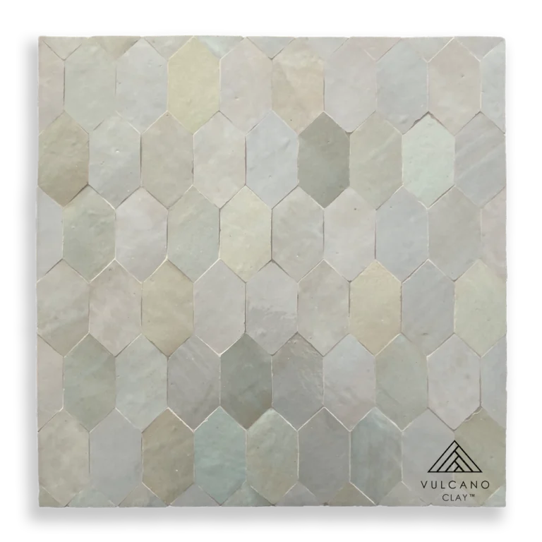 Moroccan Long Hex Sage - Close Up