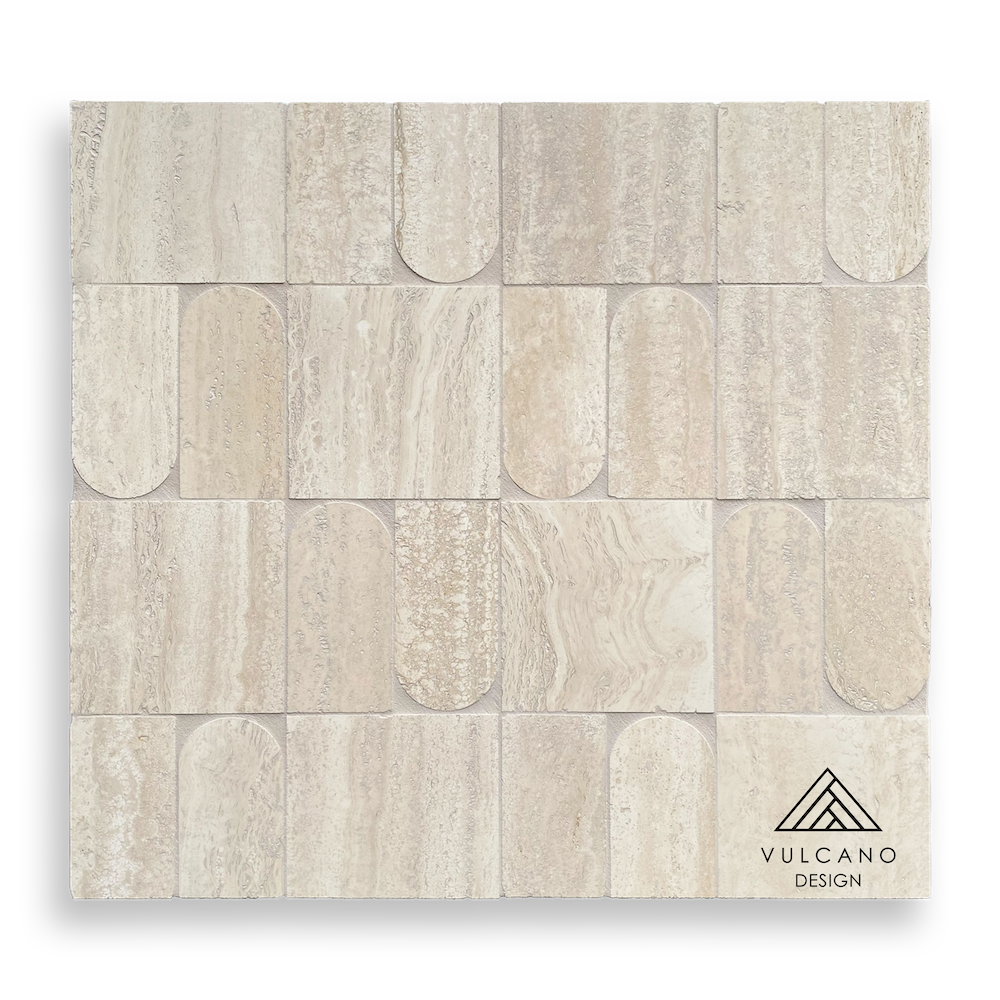 Romano Honed Mosaic Travertine - Close Up