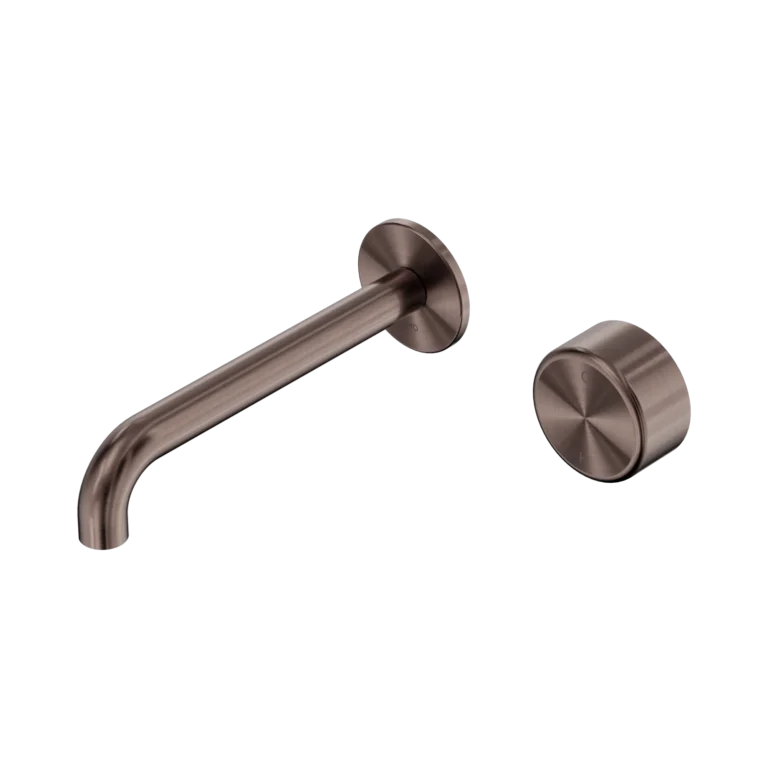 Serenity Progressive Wall Basin Mixer 185mm Spout - Brushed Bronze