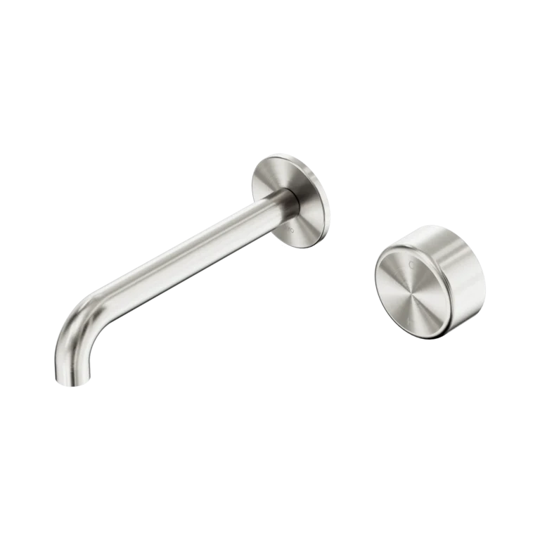 Serenity Progressive Wall Basin Mixer 185mm Spout - Brushed Nickel