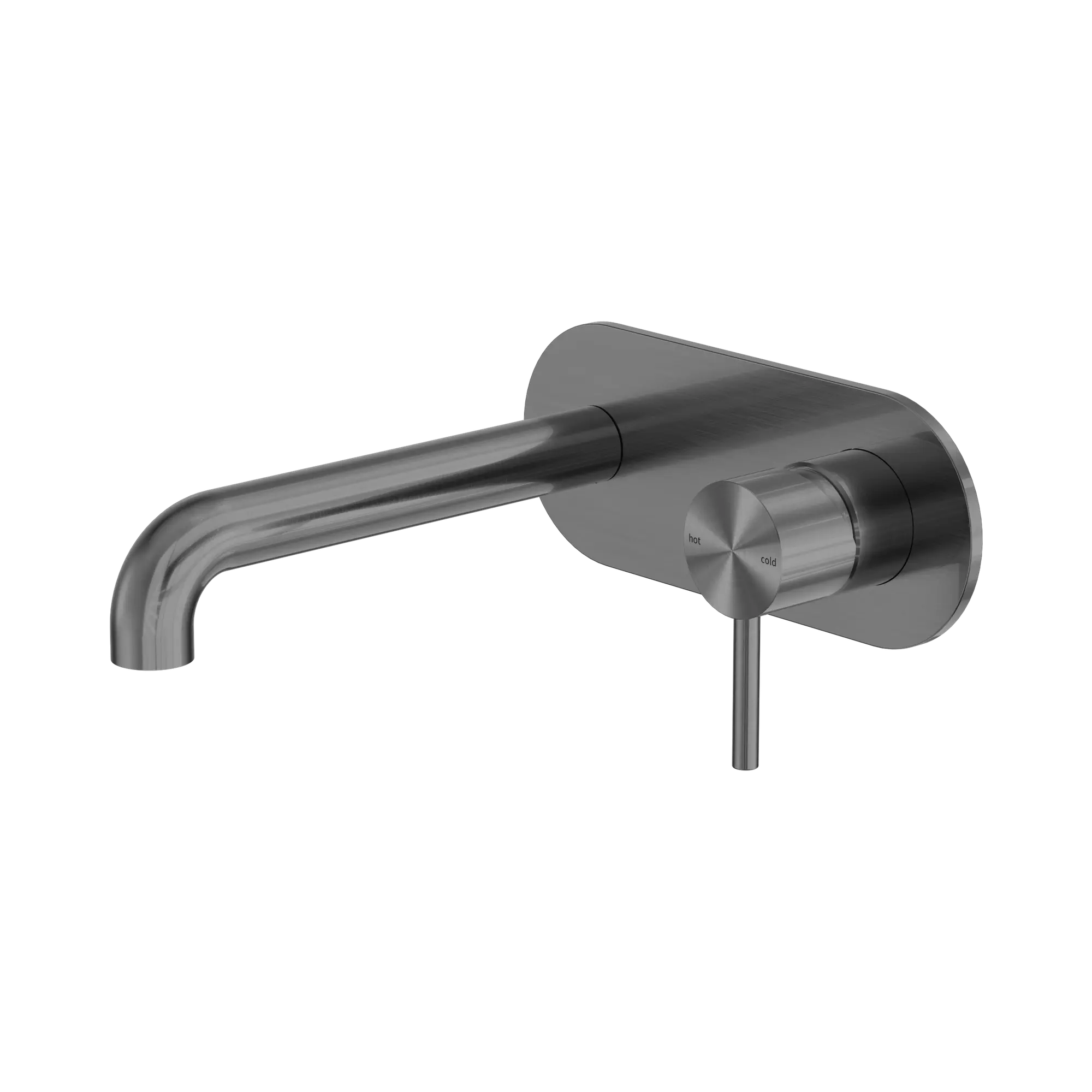 Zen SS316L Wall Basin/Bath Mixer 185mm Spout - Graphite