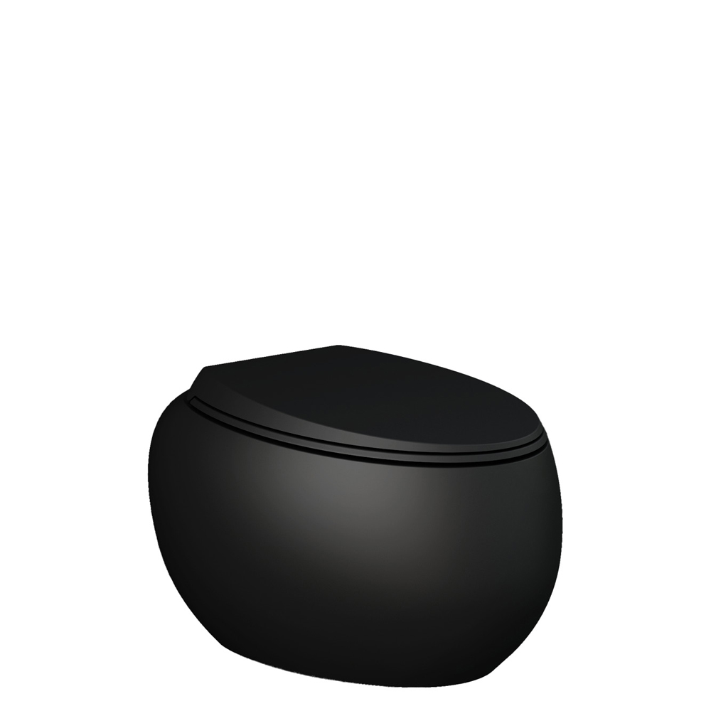 RAK Cloud Wall-Hung Toilet Suite, Matte Black