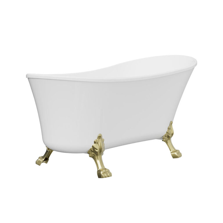 Clawfoot Freestanding Acrylic Bath, 1500mm, Urban Brass Feet