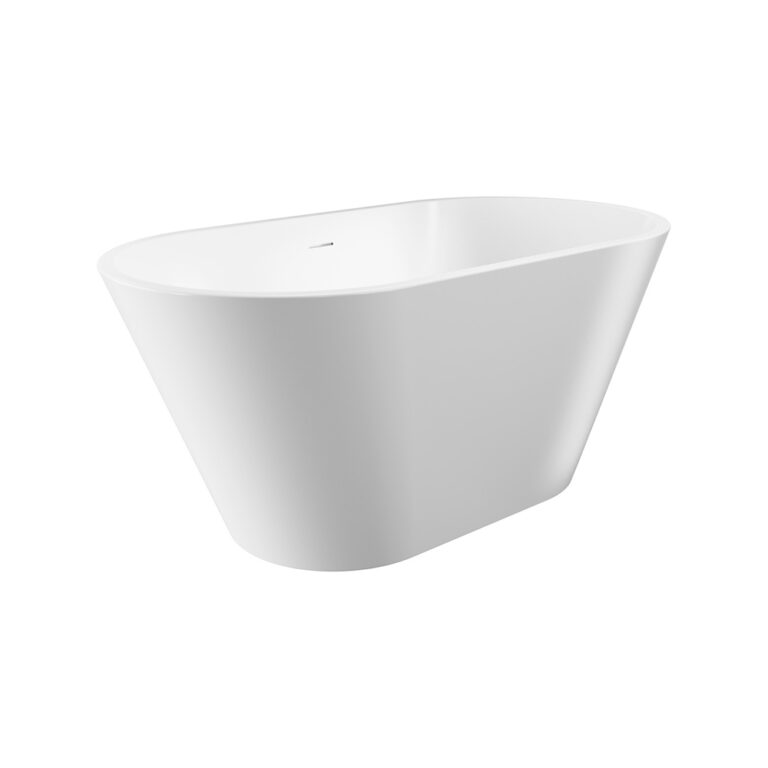 Austin Freestanding Acrylic Bath with Overflow, 1300mm