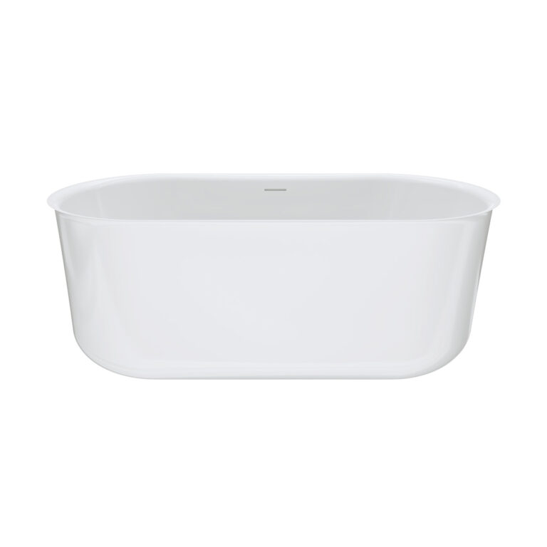 Windsor Freestanding Acrylic Bath with Overflow, 1500mm, Gloss White