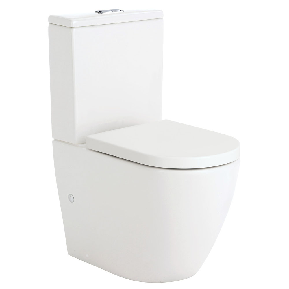 Koko Tornado Flush Back-to-Wall Toilet Suite, Gloss White