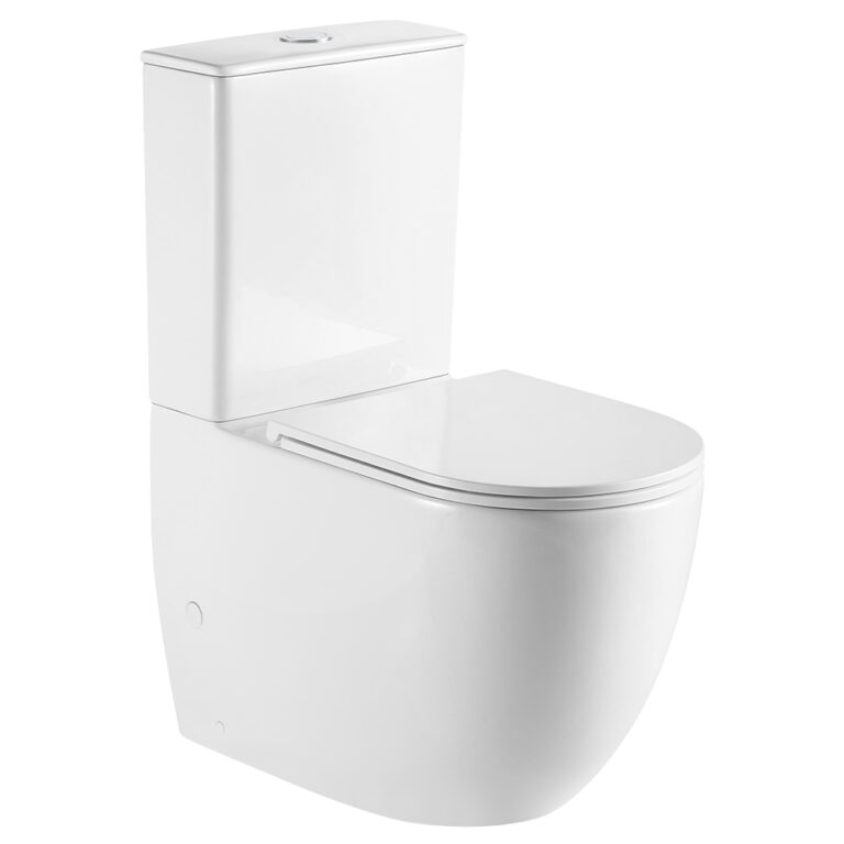 Joli Tornado Flush Slim Cistern Back-to-Wall Toilet Suite, Gloss White with Slim Seat